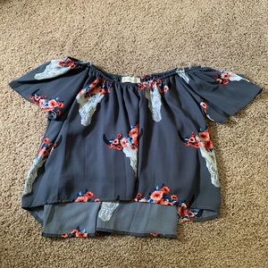 Off Shoulder Crop Top